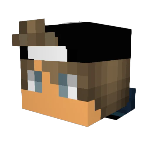 Brickrock Minecraft avatar head, 3D render