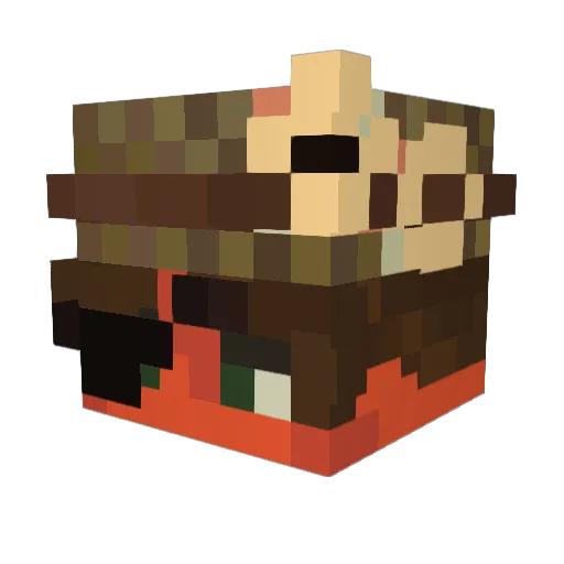Bricky_xc Minecraft avatar head, 3D render
