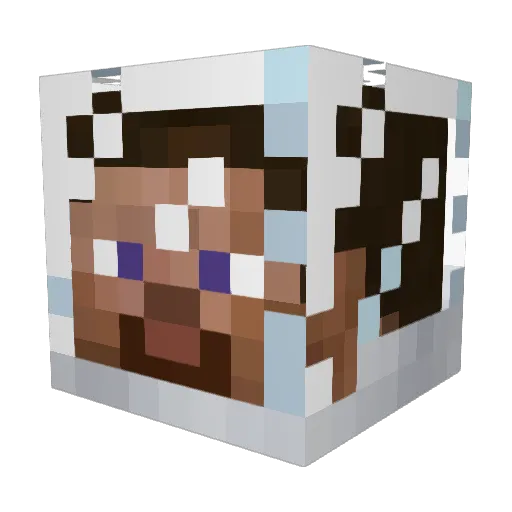 Brickytheman Minecraft avatar head, 3D render