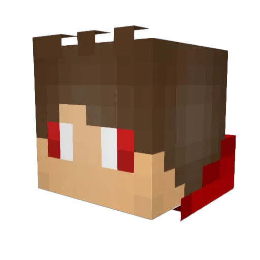 BricoMarche Minecraft avatar head, 3D render