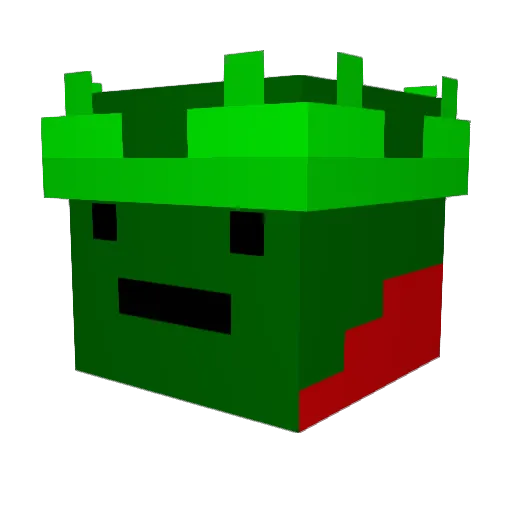 Bricsket Minecraft avatar head, 3D render