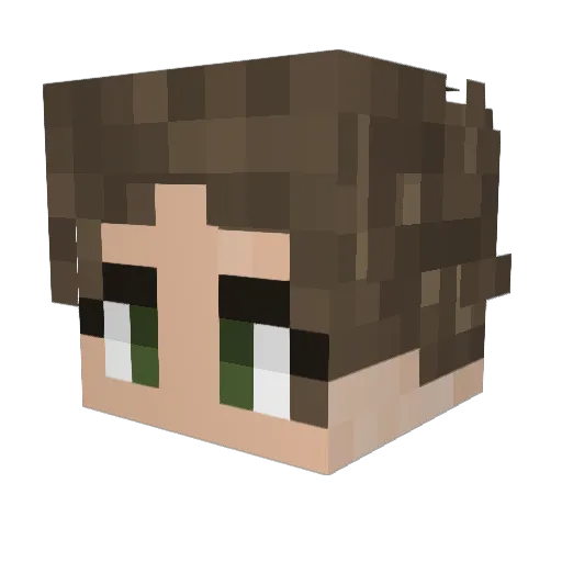 Bridget08 Minecraft avatar head, 3D render