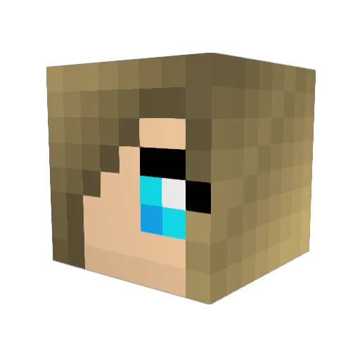 Bridget1942 Minecraft avatar head, 3D render