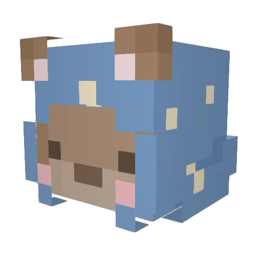Bridgoot Minecraft avatar head, 3D render