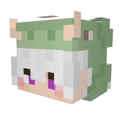 Bridik Minecraft avatar head, 3D render