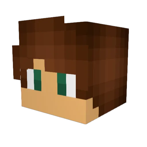 Briefcases Minecraft avatar head, 3D render