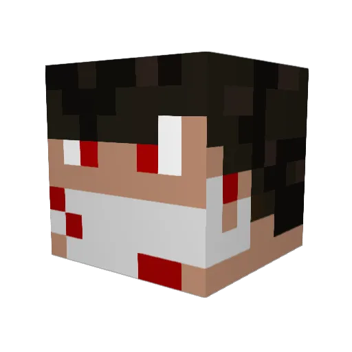 Brieftv Minecraft avatar head, 3D render
