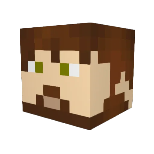 Brifon Minecraft avatar head, 3D render