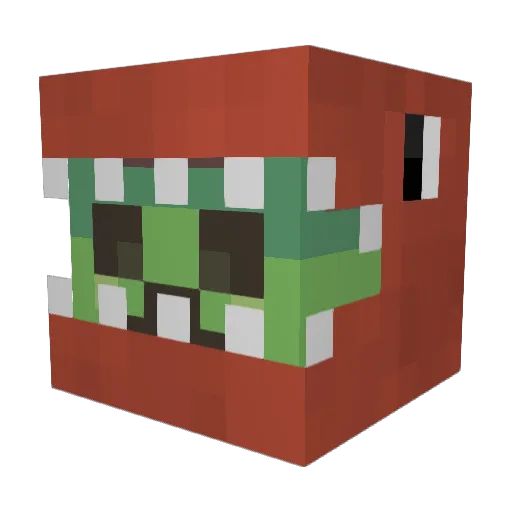 Brigdon Minecraft avatar head, 3D render