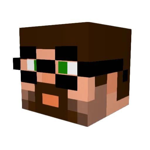 Briggan106 Minecraft avatar head, 3D render