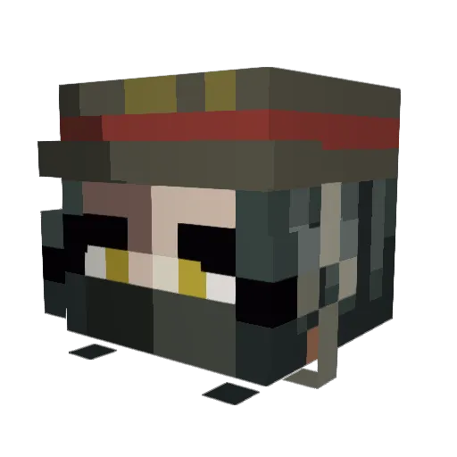 Bright212 Minecraft avatar head, 3D render