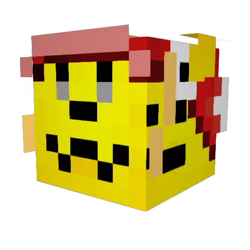 Bright5park Minecraft avatar head, 3D render