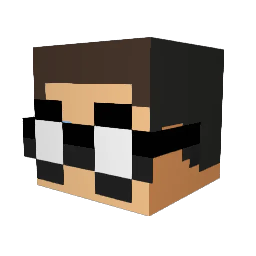 Bright888 Minecraft avatar head, 3D render