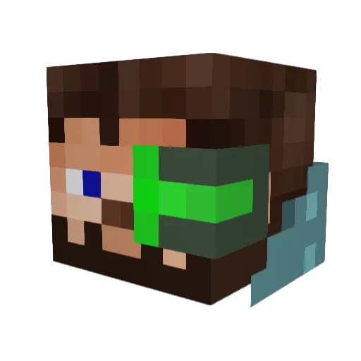 BrightBird67 Minecraft avatar head, 3D render