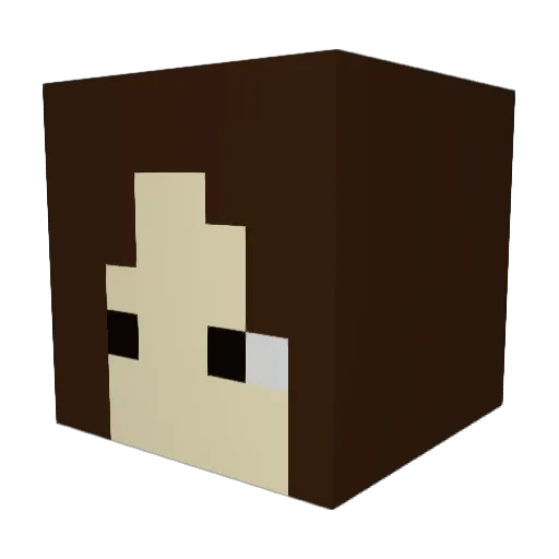 BrightLight2 Minecraft avatar head, 3D render