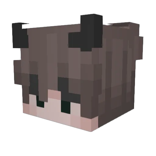 BrightMangos Minecraft avatar head, 3D render