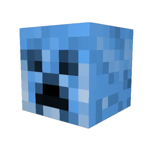 BrightMass Minecraft avatar head, 3D render