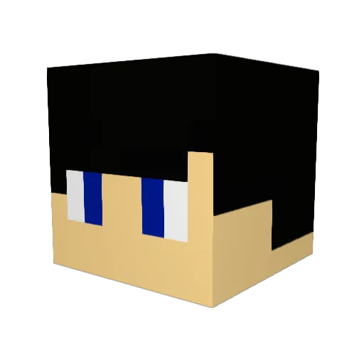 BrightPixel Minecraft avatar head, 3D render