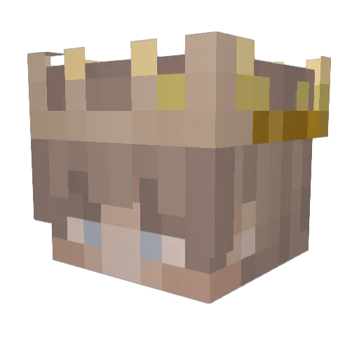 BrightRoar Minecraft avatar head, 3D render