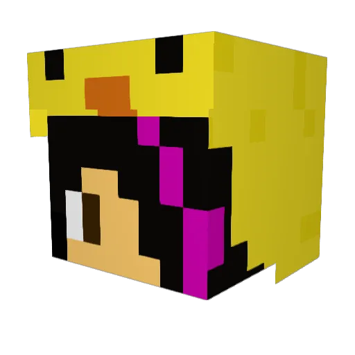 Bright_Dreamer Minecraft avatar head, 3D render