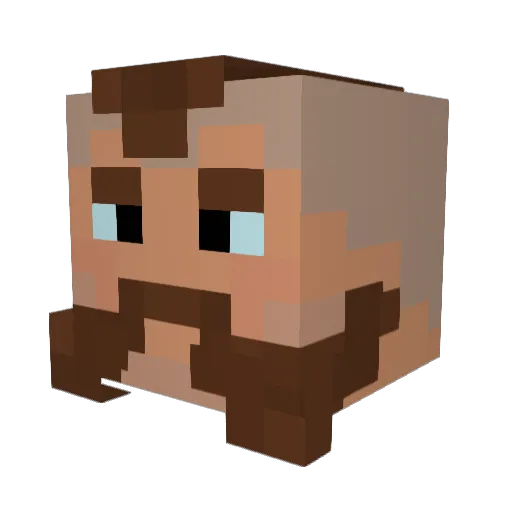 Bright_RL Minecraft avatar head, 3D render