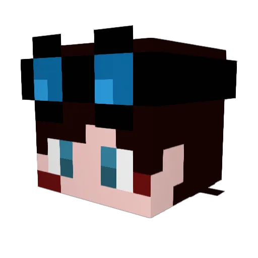 Bright_Starr Minecraft avatar head, 3D render