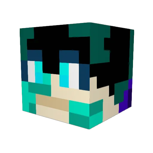 Bright_nights13 Minecraft avatar head, 3D render