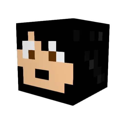 Brighten Minecraft avatar head, 3D render