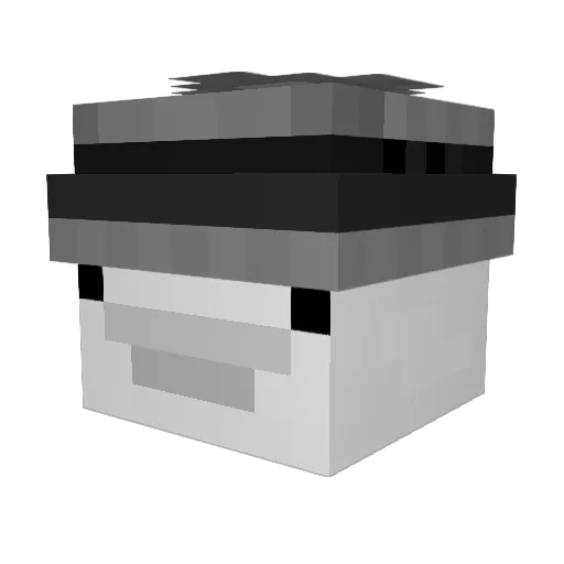 Brightence Minecraft avatar head, 3D render