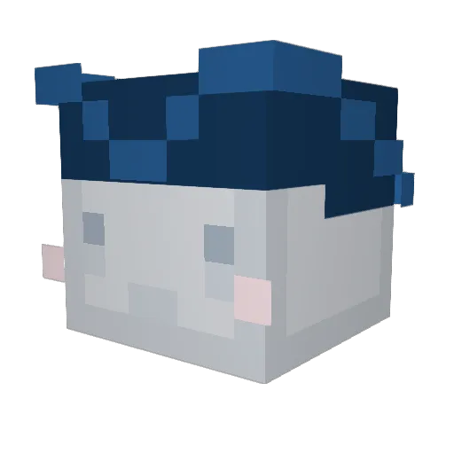 Briishamu Minecraft avatar head, 3D render