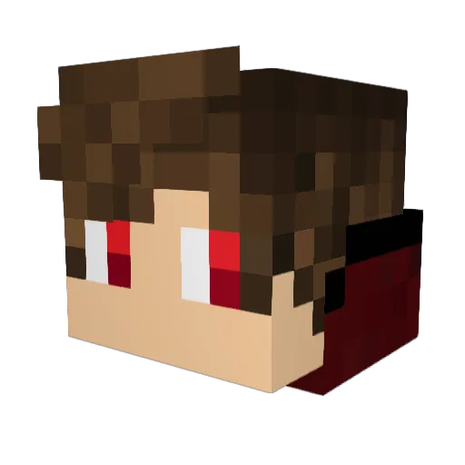 Brikbrol Minecraft avatar head, 3D render