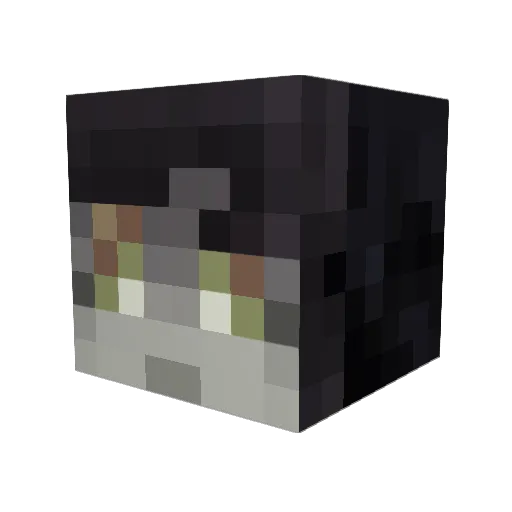 Brilic Minecraft avatar head, 3D render
