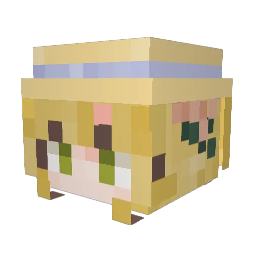 Brililson Minecraft avatar head, 3D render