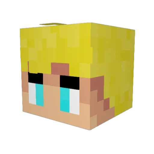 Brille3000 Minecraft avatar head, 3D render