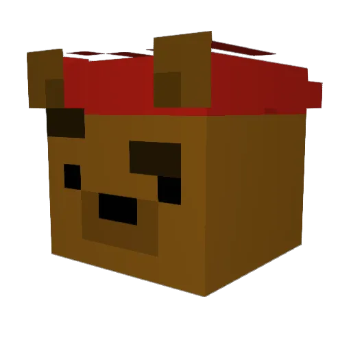 Brille45 Minecraft avatar head, 3D render
