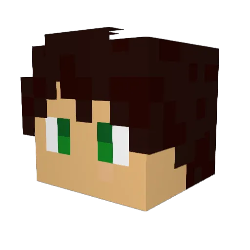 BrilliantYan Minecraft avatar head, 3D render