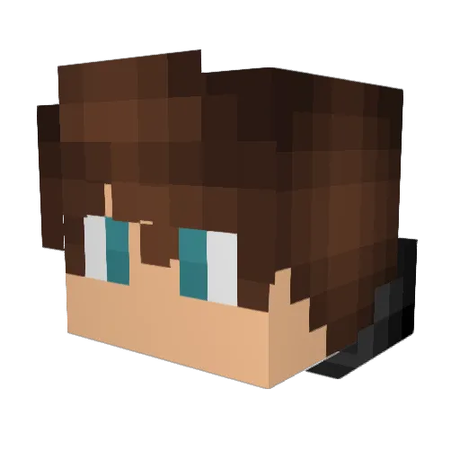 Brillliance Minecraft avatar head, 3D render