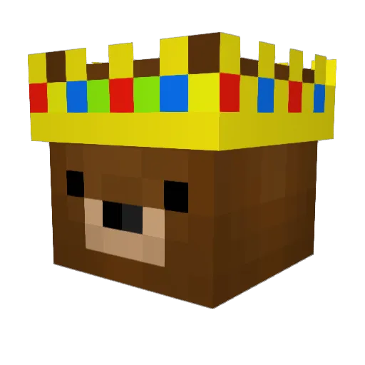 BrimbleBear Minecraft avatar head, 3D render