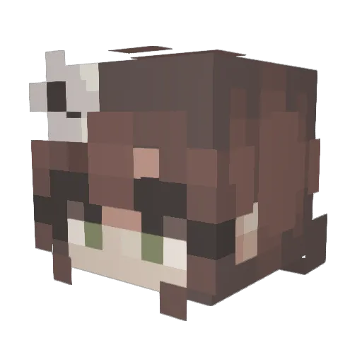Brimlee Minecraft avatar head, 3D render