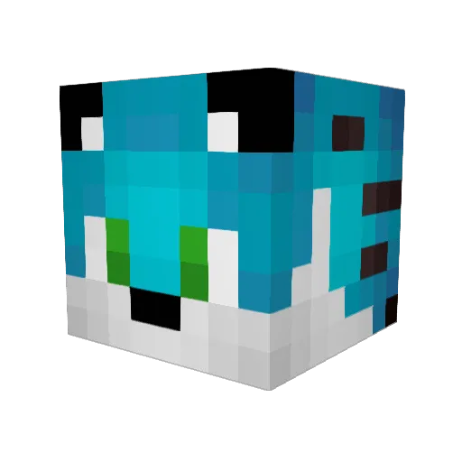 BrimmersHD Minecraft avatar head, 3D render
