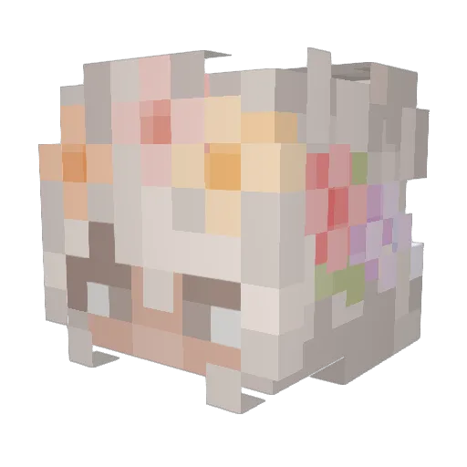 Brinaa Minecraft avatar head, 3D render