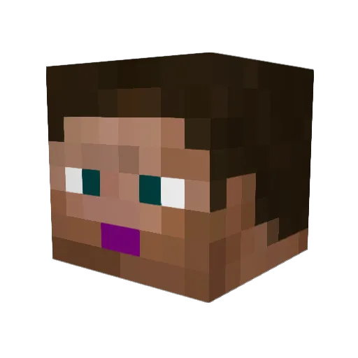 Brinarina Minecraft avatar head, 3D render