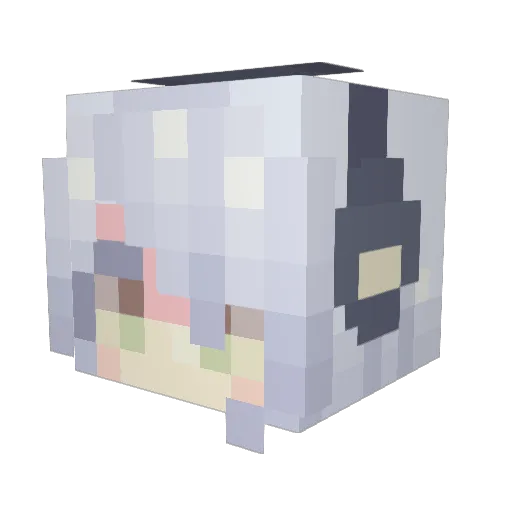 Brinderzon Minecraft avatar head, 3D render
