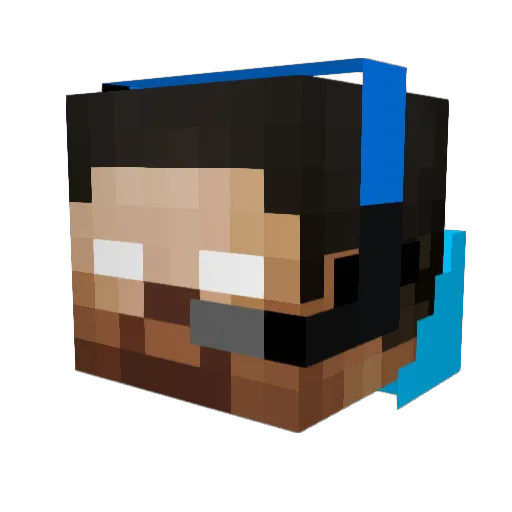 Brine666 Minecraft avatar head, 3D render
