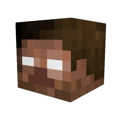 Brineium Minecraft avatar head, 3D render