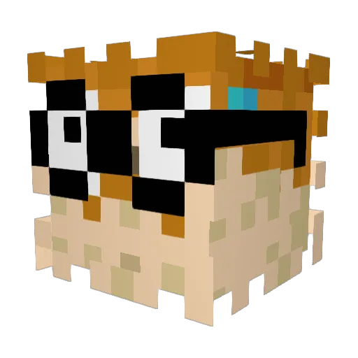 BringBack_McRib Minecraft avatar head, 3D render