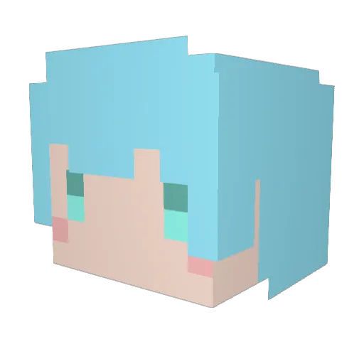 BringBring_72 Minecraft avatar head, 3D render