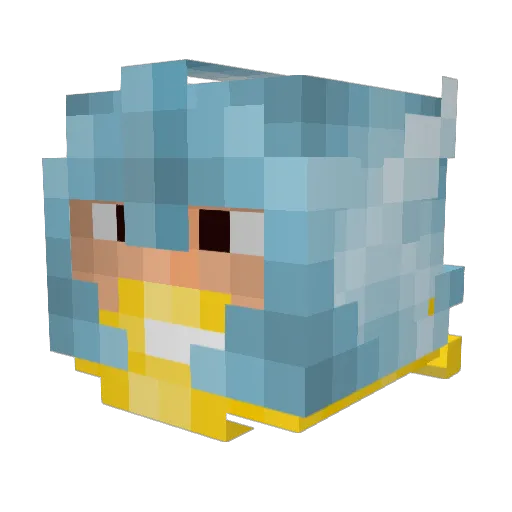 Bringle Minecraft avatar head, 3D render