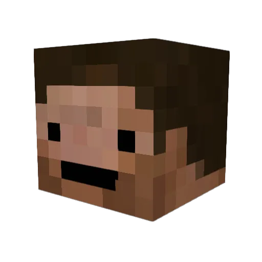 Brinkdecoy Minecraft avatar head, 3D render