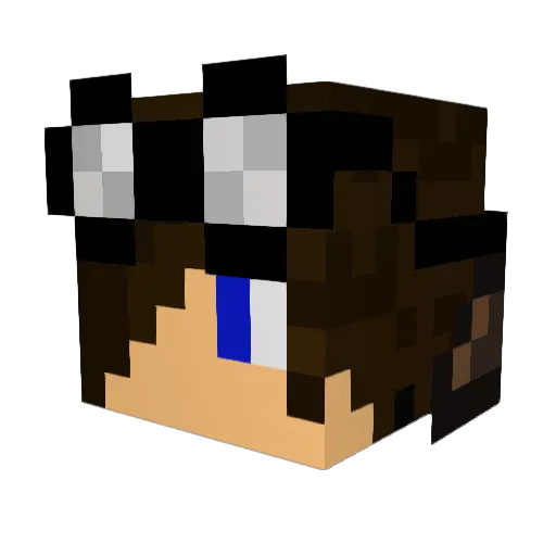 Brinnelin Minecraft avatar head, 3D render